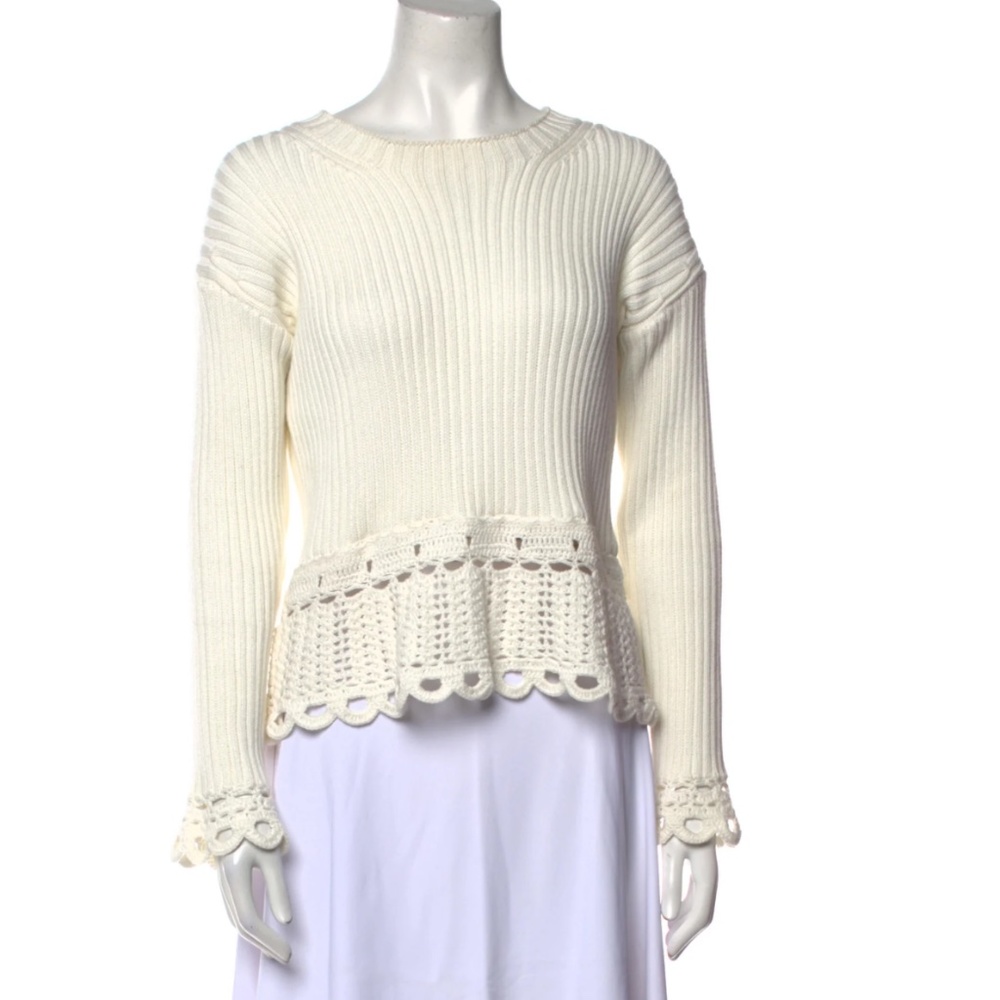 Derek Lam Crochet Trim sweater